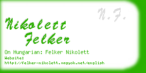 nikolett felker business card